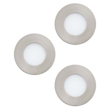 Eglo 98634 - SET 3x Lámpara empotrable de baño LED FUEVA LED/2,8W/230V