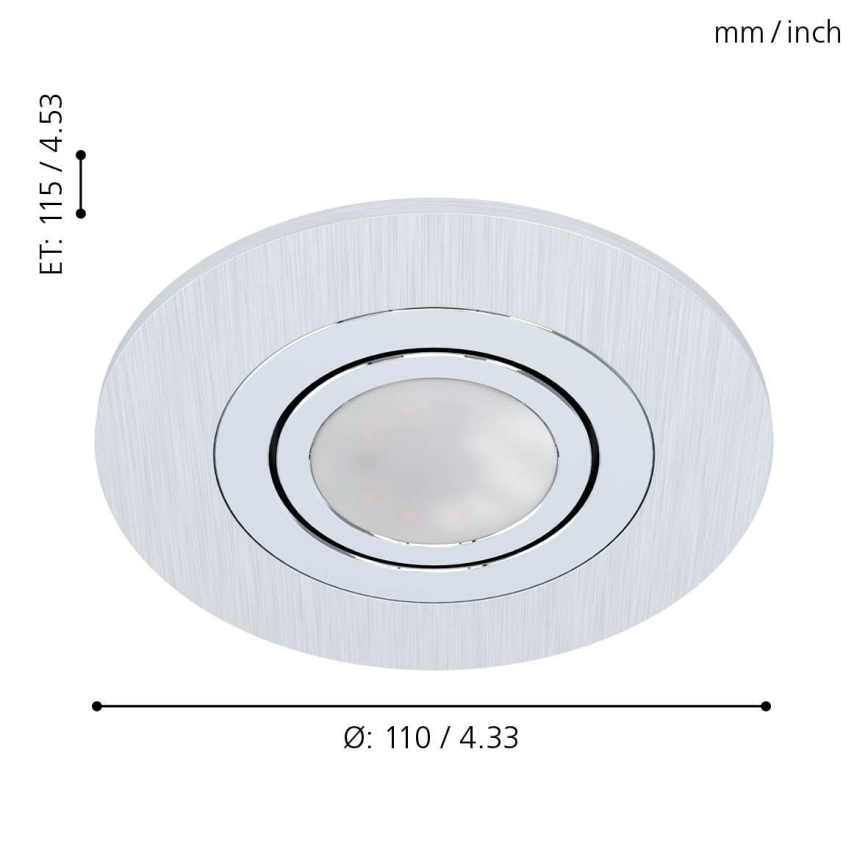 Eglo - SET 3xLED Lámpara empotrada AREITIO 3xGU10/5W/230V