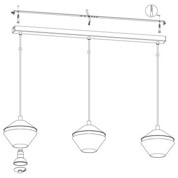 Eglo - Lámpara LED colgante 3xGU10/5W/230V