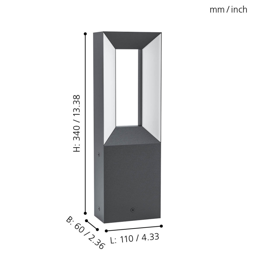 Eglo - Lámpara de exterior LED 2xLED/5W/230V IP44 34 cm