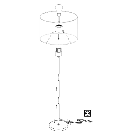 Eglo - Lámpara de pie 1xE27/40W/230V