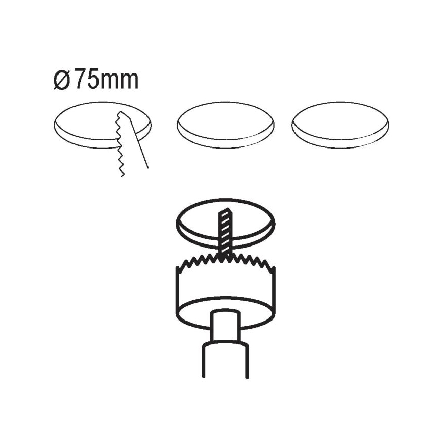 Eglo - SET 3x Lámpara empotrada LED FUEVA 5 1xLED/2,7W/230V