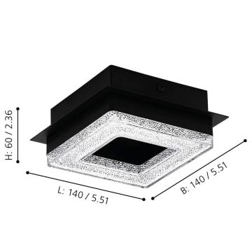 Eglo - Plafón LED 4xLED/4W/230V