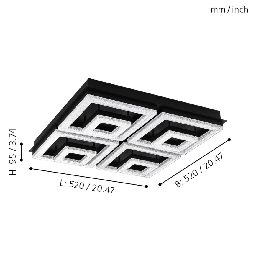 Eglo - Plafón LED LED/12W/230V