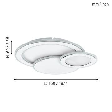 Eglo - Plafón LED 3xLED/11W/230V