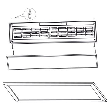 Eglo - Plafón LED LED/32W/230V 345x1245 mm