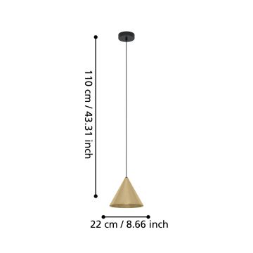 Eglo - Lámpara colgante 1xE27/40W/230V