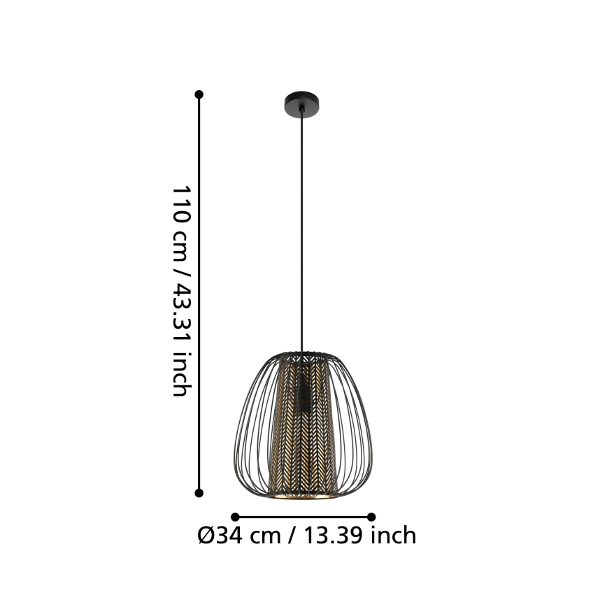 Eglo - Lámpara colgante 1xE27/40W/230V