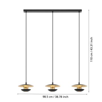 Eglo - Lámpara LED colgante 3xGU10/4,5W/230V