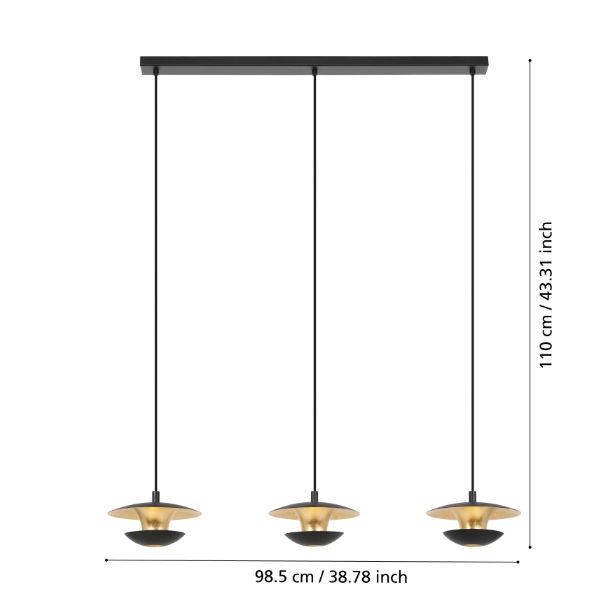 Eglo - Lámpara LED colgante 3xGU10/4,5W/230V