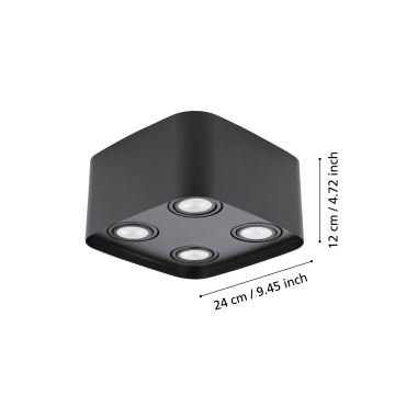 Eglo - Foco LED RGBW regulable 4xGU10/5W/230V ZigBee