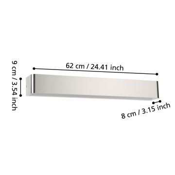 Eglo - Aplique LED de baño LED/26,5W/230V IP44