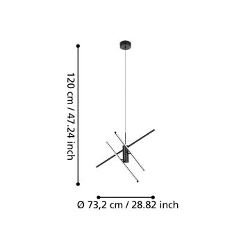 Eglo - Lámpara colgante LED regulable LED/29W/230V