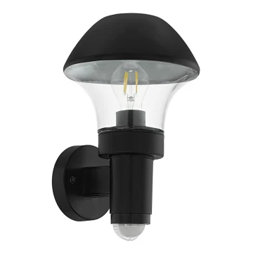 Eglo - Aplique exterior con sensor 1xE27/60W/230V IP44