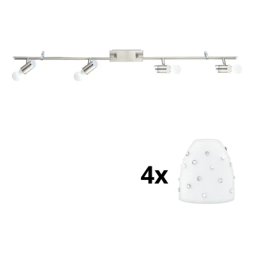 Eglo - Foco LED MY CHOICE 4xE14/4W/230V cromo/blanco