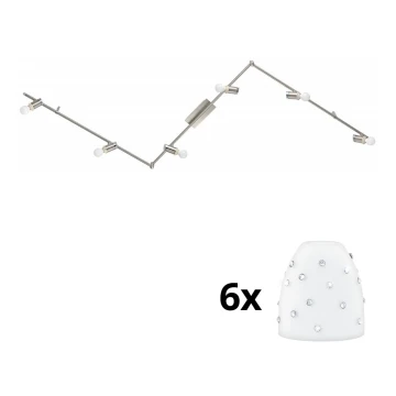 Eglo - Foco LED MY CHOICE 6xE14/4W/230V cromo/blanco