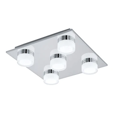 Eglo - Plafón de baño LED regulable 5xLED/7,2W/ IP44