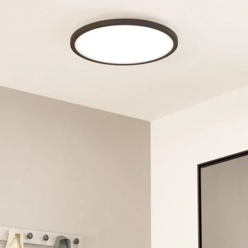 Eglo - Plafón LED regulable LED/33,5W/230V diá. 45 cm negro