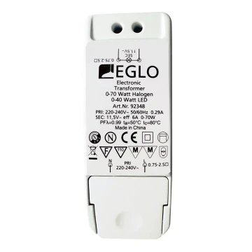 Eglo - Transformador eléctrico 70W/230V/11,5V AC