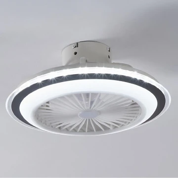 Eglo - Ventilador de techo regulable LED/25,5W/230V blanco/gris 2700-6500K + mando a distancia