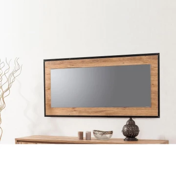 Espejo de pared QUANTUM 60x110 cm marrón/negro