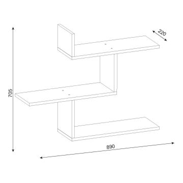 Estante de pared BIEN 70x89 cm blanco