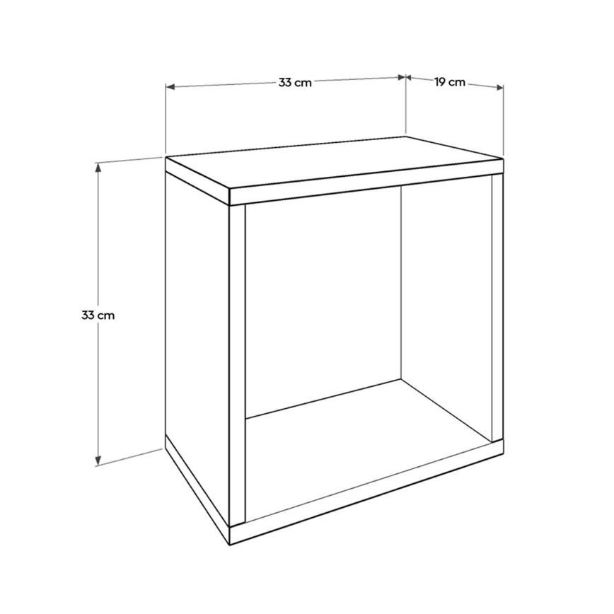 Estantería de pared 33x33 cm blanco