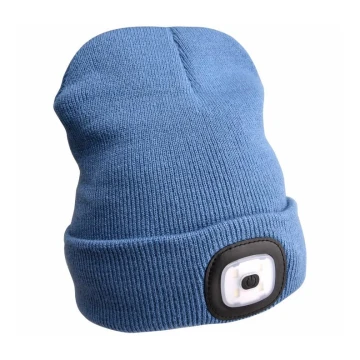 Extol - Gorra con linterna frontal y carga USB 300 mAh azul talla UNI