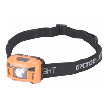 Extol - Linterna LED con sensor LED/3W/1200 mAh/3,7V naranja/negro