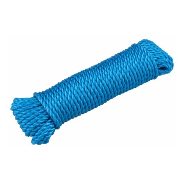 Extol Premium - Cordón trenzado de nylon 6mm x 20m azul