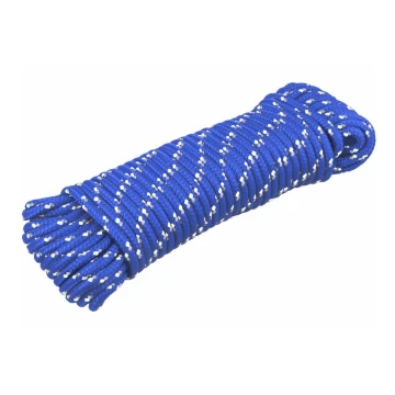 Extol Premium - Cordón trenzado de polipropileno 4mm x 20m azul