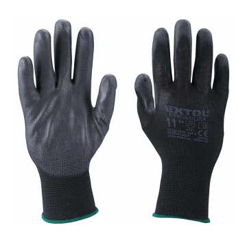 Extol Premium - Guantes de trabajo talla 10" negro