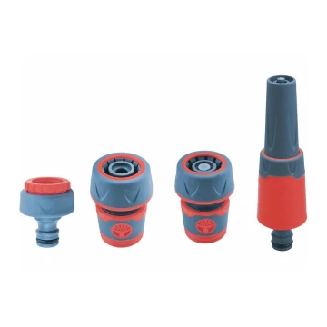 Extol Premium - Set de manguera de 4 piezas para manguera de 1/2".