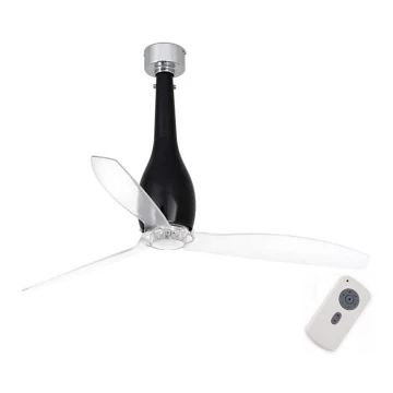 FARO 32002 - Ventilador de techo ETERFAN negro/transparente Ø 128 cm + mando a distancia