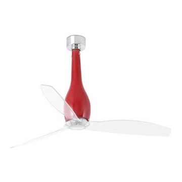 FARO 32002 - Ventilador de techo ETERFAN rojo/claro Ø 128 cm + control remoto