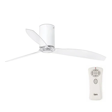 FARO 32039 - Ventilador de techo MINI TUBE VENTIL transparente Ø 128 cm + control remoto