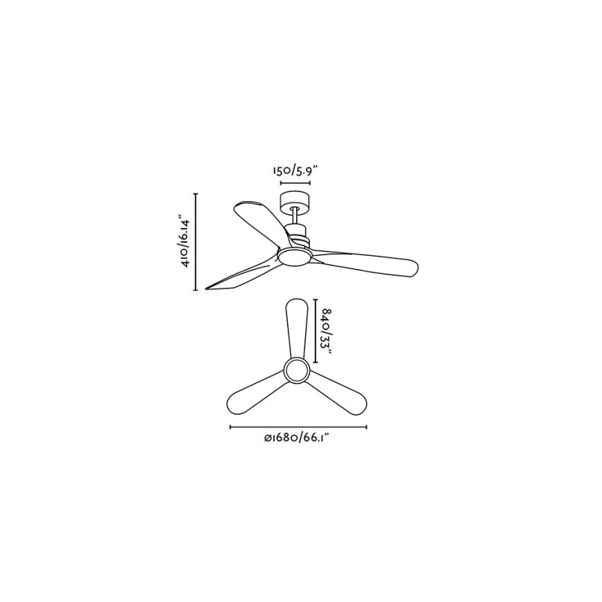 FARO 33463DC - Ventilador de techo LED LANTAU LED/12W/230V madera/cromo mate Ø 168 cm + control remoto