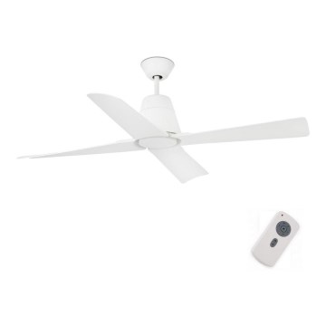 FARO 33480 - Ventilador de techo TYPHOON IP44 Ø 130 cm blanco + control remoto