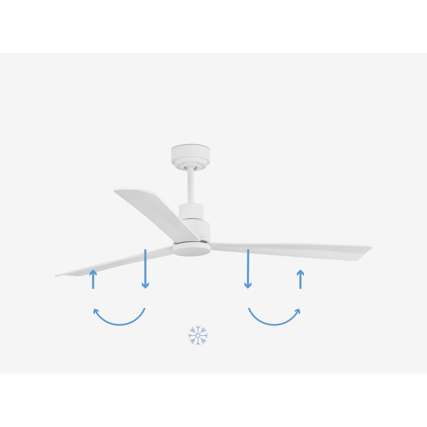 FARO 33487WP- Ventilador de techo NASSAU blanco Wi-Fi Ø 128 cm