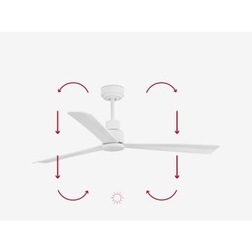 FARO 33487WP- Ventilador de techo NASSAU blanco Wi-Fi Ø 128 cm