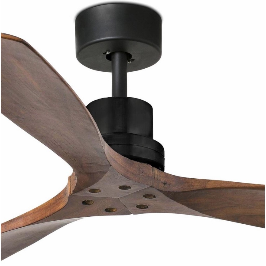 FARO 33516DC - Ventilador de techo LANTAU negro/marrón d. 132 cm + control remoto