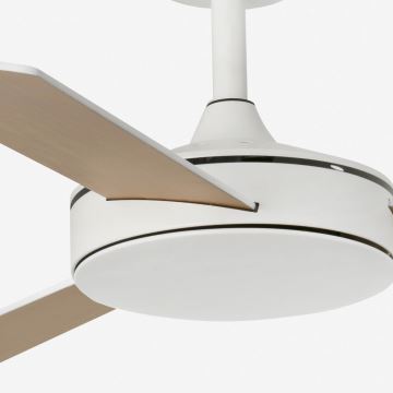 FARO 33603DC - Ventilador de techo MINI MALLORCA S marrón/blanco d. 106 cm + control remoto