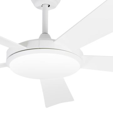 FARO 33803 - Ventilador de techo LED SAONA LED/24W/230V blanco Ø 132 cm + Control remoto