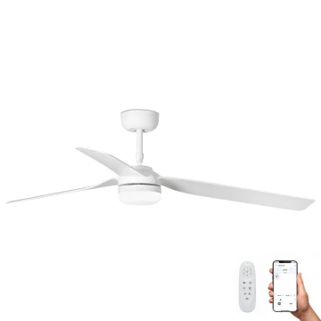 FARO 33814WP-20 - Ventilador de techo LED PUNT LED/24W/230V Wi-Fi blanco + Control remoto