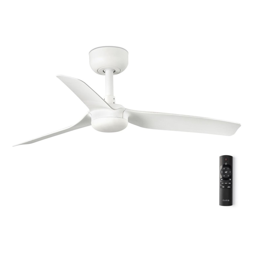 FARO 33820WP - Ventilador de techo MINI PUNT S blanco diá. 90 cm + control remoto