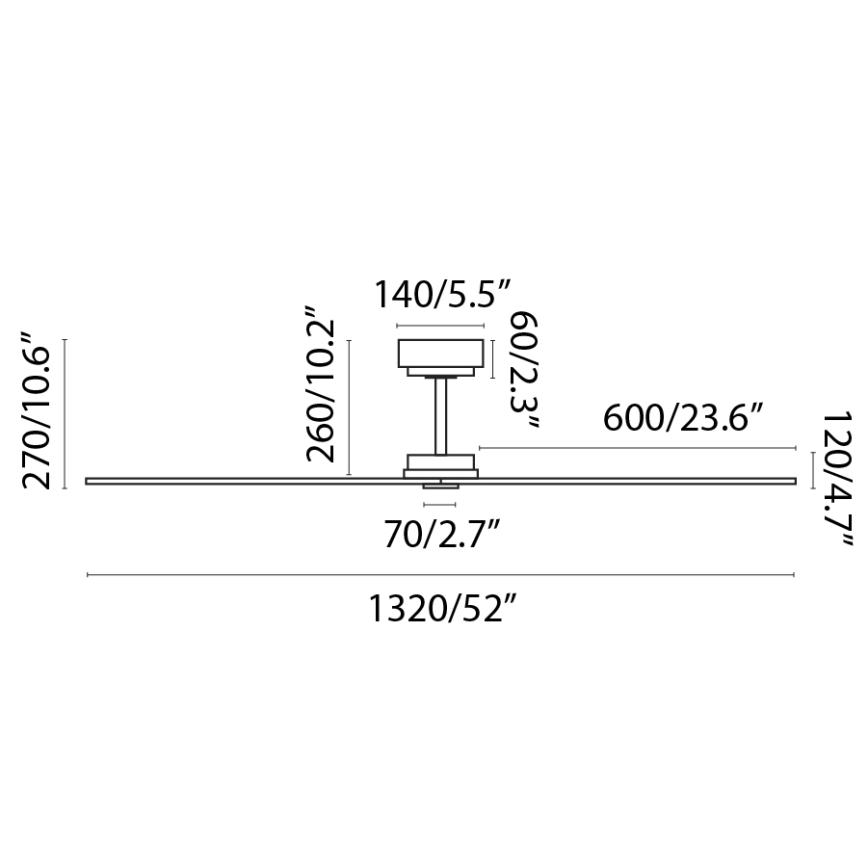 FARO 34100 - Ventilador de techo MILOS negro + control remoto