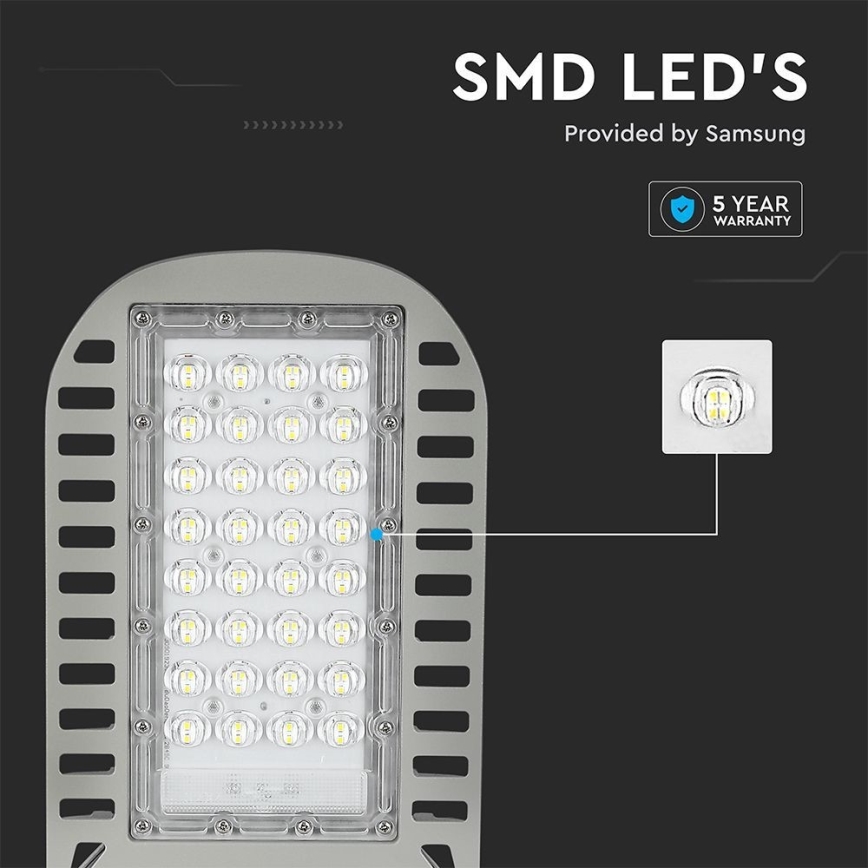 Farola LED SAMSUNG CHIP LED/50W/230V 6500K gris