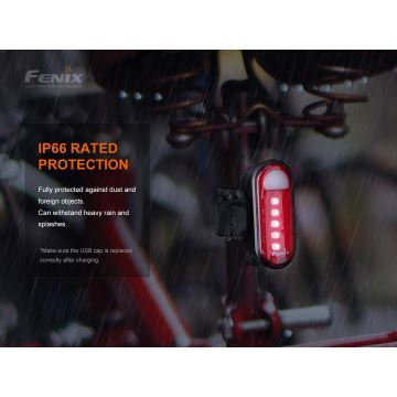 Fenix BC05RV20 - Luz de bicicleta recargable LED LED/USB IP66 15 lm 120 h