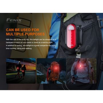 Fenix BC05RV20 - Luz de bicicleta recargable LED LED/USB IP66 15 lm 120 h