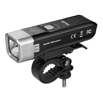 Fenix BC25R - Linterna LED recargable para bicicleta LED/USB IP66 600 lm 36 h